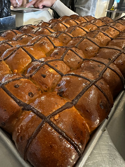 Chocolate Hot cross buns