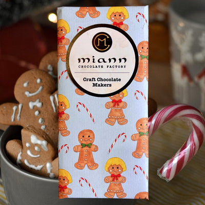 Gingerbread cookie and caramelised white chocolate crunch Bar - MiannChocolateFactory