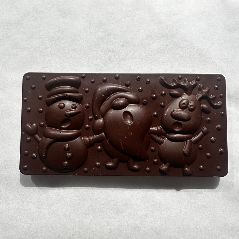 Snowman, Santa & Rudolf Chocolate Bar - MiannChocolateFactory